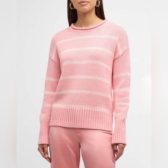 LA LIGNE White/ Navy Blue Marina Striped Sweater Size XS - Picture 3 of 11